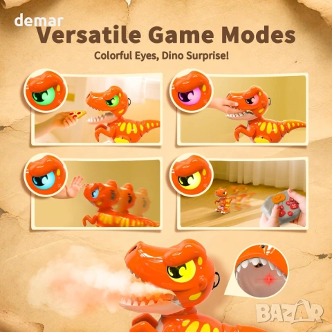 Играчка динозавър с дистанционно управление, сензор за жестове, снимка 4 - Електрически играчки - 54015394