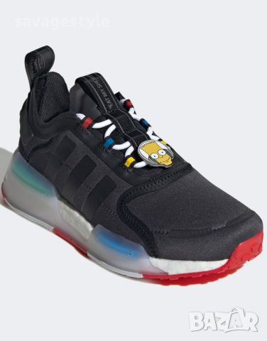 Унисекс Маратонки ADIDAS x The Simpsons Nmd_V3 Shoes Grey/Black, снимка 3 - Детски маратонки - 46321828