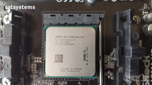 Дънна платка ASRock FM2A78M-HD+ R2.0 Socket FM2/FM2+ CPU+FAN+RAM, снимка 5 - Дънни платки - 51393697