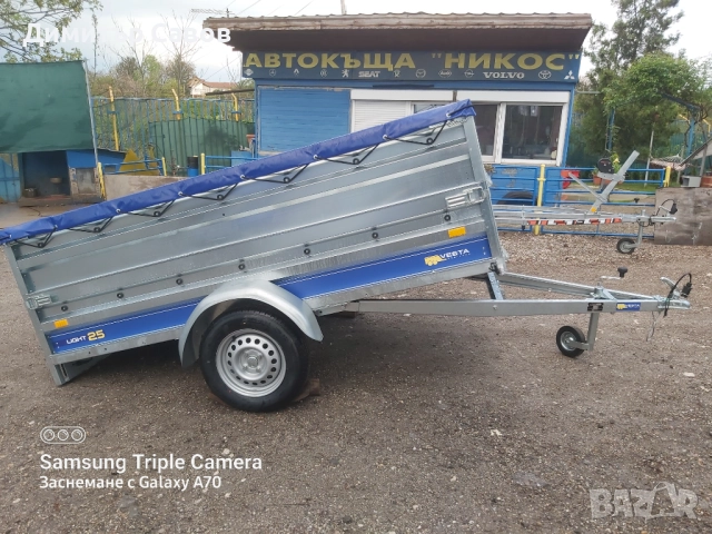 Туристическо, самосвално ремарке VESTA LIGHT 25 с допълнителни канати и плосък брезент, снимка 7 - Ремаркета - 51966154