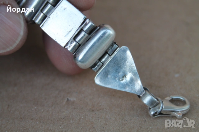 Сребърна гривна, снимка 9 - Гривни - 53636936