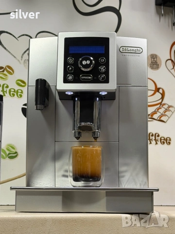 Кафемашина кафе автомат delonghi magnifica S cappuccino с гаранция, снимка 3 - Кафемашини - 53170986