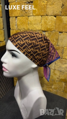FENDI ⚜️Копринени Шалове, снимка 3 - Шалове - 53289058