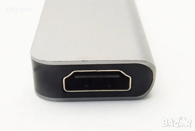 6 в 1 USB C хъб, алуминиев, 2xUSB 3.0, HDMI 4K, SD,TF, PD 67 W, снимка 2 - Други - 46986495