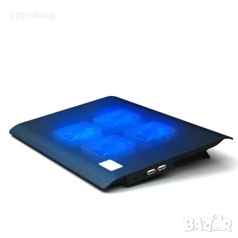 Нова NK IG32004 Охлаждаща подложка за лаптопи до 17" с 4 вентилатора с RGB осветление