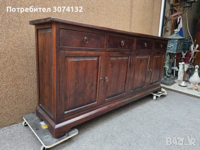 Контрабюфет в стил Рустик изработен изцяло от дърво, снимка 4 - Бюфети - 53569838