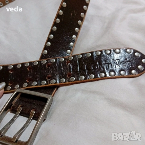 Calvin Klein Оригинален 100% кожен колан 105 см