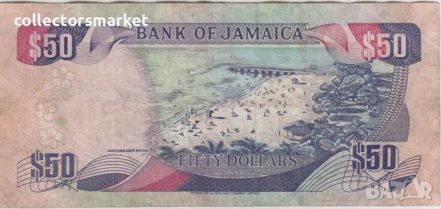 50 долара 1995, Ямайка, снимка 1 - Нумизматика и бонистика - 46461445