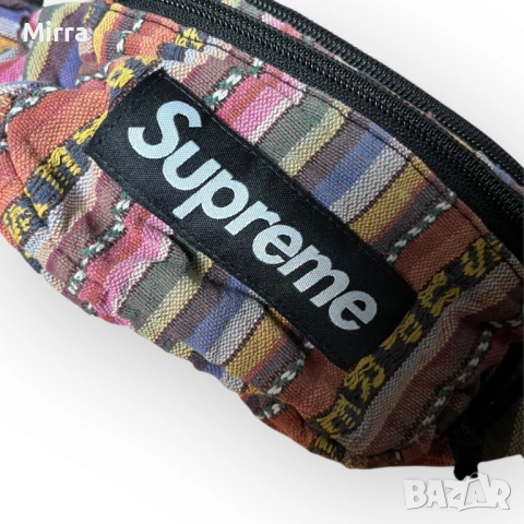 Supreme "Woven Stripe SS20" Multicolor Waist Bag, снимка 6 - Чанти - 52159945