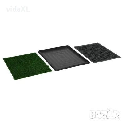 vidaXL Кучешка тоалетна с тава и изкуствена трева, зелена, 64x51x3 см (SKU:170768), снимка 3 - Други стоки за животни - 48300916