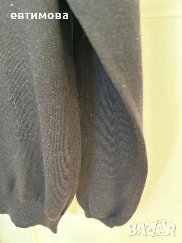 Поло пуловер MaxMara, Италия, вълна, черен, снимка 7 - Блузи с дълъг ръкав и пуловери - 45359619