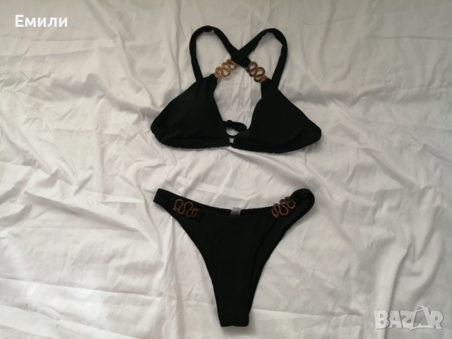 S, M нов комплект дамски бански от две части със змии, снимка 5 - Бански костюми - 50929648