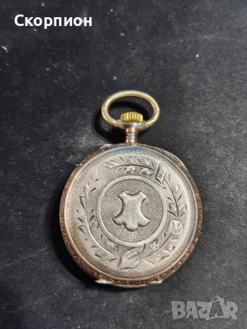 Швейцарски СРЕБЪРЕН джобен часовник 1901г. - 6 РУБИНА -  ПРОМОЦИЯ, снимка 3 - Джобни - 48366017