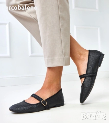 Дамски плетени балетки с катарама Nonana, 3цвята , снимка 7 - Дамски ежедневни обувки - 54025181