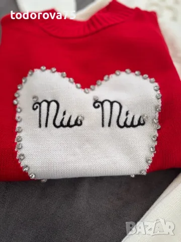 ТОП МОДЕЛ MIU MIU в два цвята, снимка 8 - Тениски - 48572357