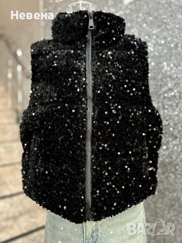 Грейка елек с пайети, снимка 4 - Елеци - 52446676