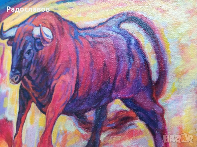 ''Бик- решителност, стабилност, сила'' / картина, оригинал /, снимка 10 - Картини - 53749788