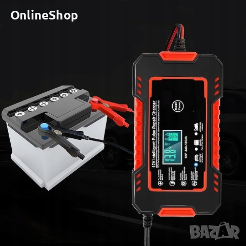 Зарядно устройство за кола , 12V 6A, LCD дисплей, режим на ремонт, снимка 14 - Друга електроника - 53663094