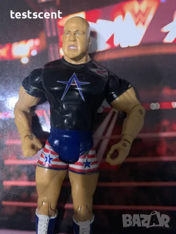 Екшън фигура WWE Kurt Angle Кърт Енгъл Jakks играчка олимпийски медалист Ruthless Aggression  2005 , снимка 6 - Колекции - 48386317