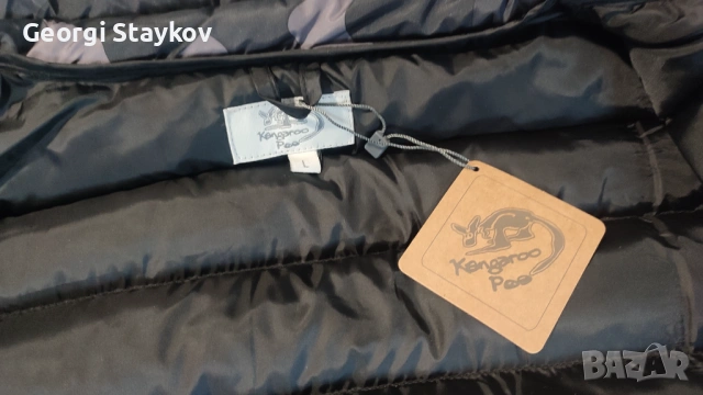 Мъжко зимно яке Kangaroo Poo - размер L - черен камуфлаж , снимка 5 - Якета - 53012178