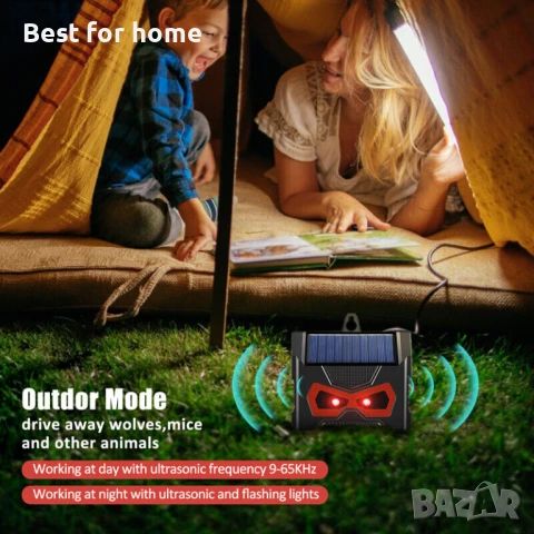 Ултразвуков, соларен, звуков репелент за контрол на вредители , снимка 6 - Други - 50502771