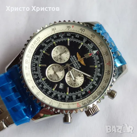 Мъжки луксозен часовник Breitling Chronometre Navitimer , снимка 4 - Мъжки - 47235317