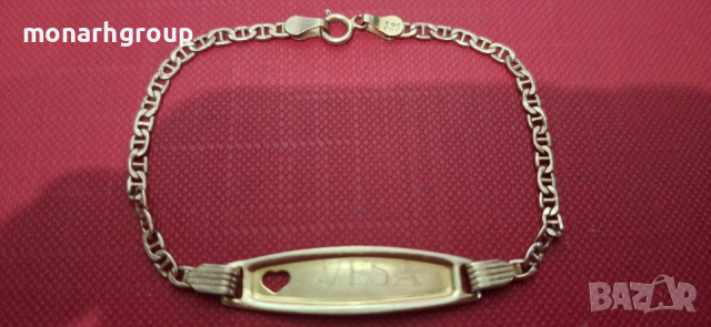 Златна гривна , снимка 3 - Гривни - 53778776