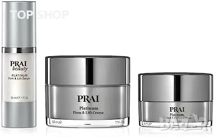 Нов Луксозен Сет PRAI - Фирминг Крем и Дневен Серум за лице кожа красота