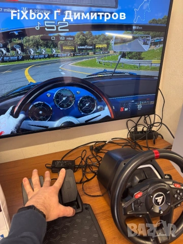 Нов Волан с педали Thrustmaster - T128 за PC PS4 PS5 , снимка 4 - Аксесоари - 54146161