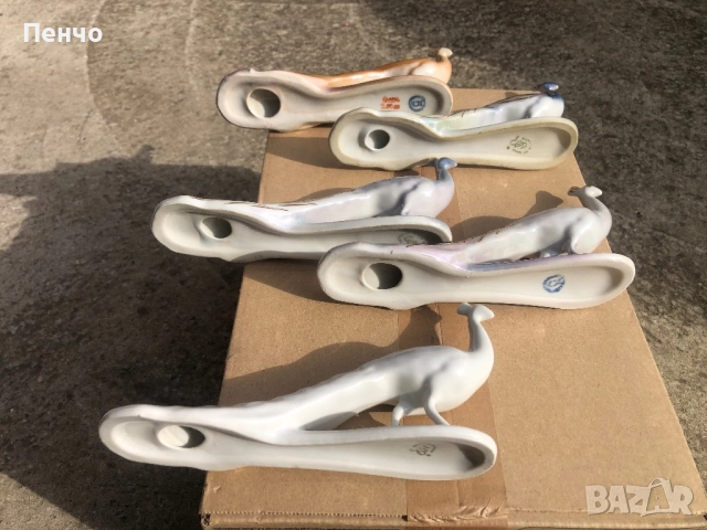 СОЦ порцеланови фигурки ПАУН - MADE IN BULGARIA 1, снимка 14 - Антикварни и старинни предмети - 36246337