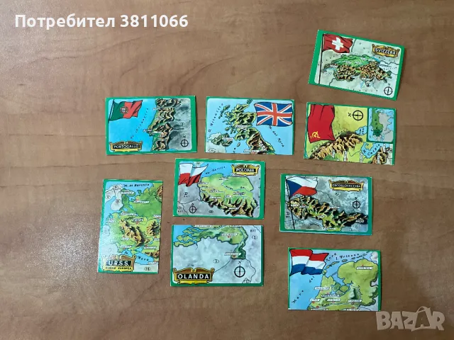 Стикери от стара италианска енциклопедия Tutta europa