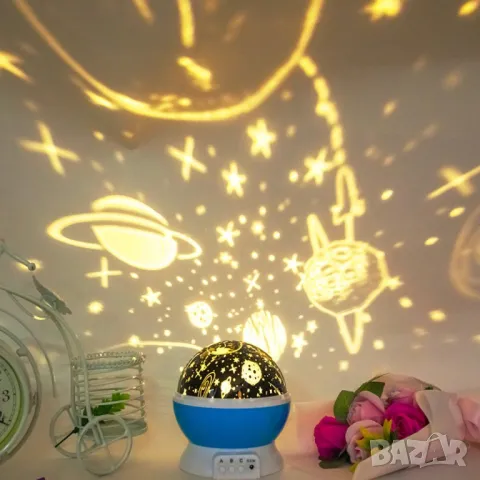 Нощна лампа детски планетариум 