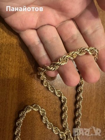 Синджир ланец колие гердан огърлица златен златна злато инвестиция материал, снимка 5 - Колиета, медальони, синджири - 53640699