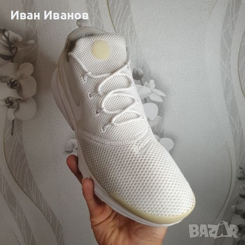 оригинални маратонки NIKE AIR PRESTO FLY WHITE  номер 45,5-46, снимка 8 - Маратонки - 40727657