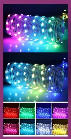 RGB Led лампички / 10метра/ подходящи за коледната украса, снимка 4 - Лед осветление - 46439223
