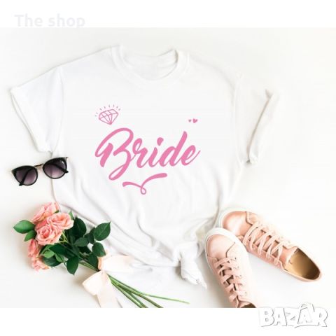 ТЕНИСКА ЗА МОМИНСКО ПАРТИ - BRIDE PINK MODA (014), снимка 1 - Тениски - 46703667