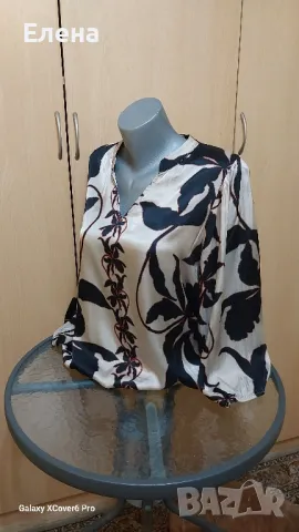 Блуза DESIGNED BY 2. 30% коприна, 70% вискоза .размер L/М., снимка 4 - Блузи с дълъг ръкав и пуловери - 49978857