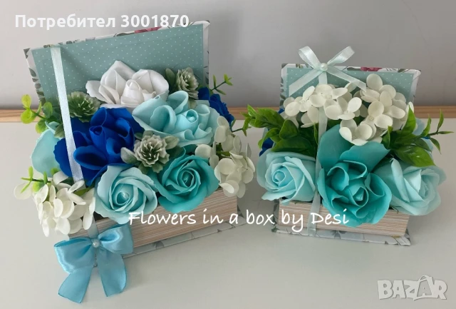 Аранжировки със сапунени цветя подарък за първия учебен ден., снимка 10 - Декорация за дома - 45495822