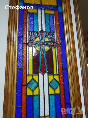 Витражно пано с LED осветление, техника "Тифани", снимка 4 - Декорация за дома - 53388616
