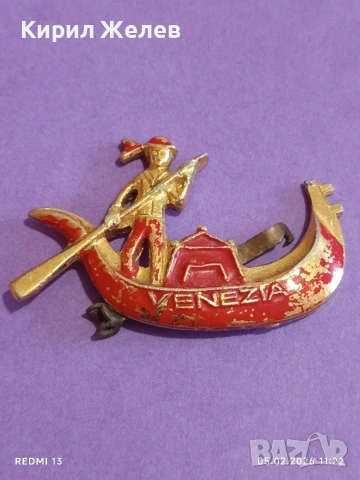 Винтидж брошка Гондола ВЕНЕЦИЯ рядка за КОЛЕКЦИЯ 53473