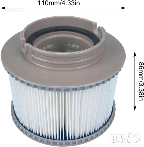 Филтър за джакузи с вградена база,MSpa,комплект от 2 бр., снимка 2 - Басейни и аксесоари - 52956952