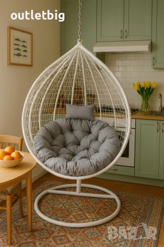 Градинска висяща люлка тип гнездо,яйце–Промоция!, снимка 7 - Градински мебели, декорация  - 52305360