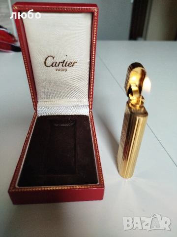 ЗАПАЛКА CARTIER PARIS Във Златно Покритие 20 м Работи Перфектно Не Изпуска Газ , снимка 2 - Други ценни предмети - 53959986