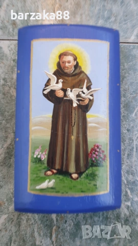 Дървена рисувана кутия на Св. Франциск