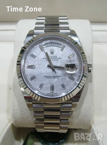 Rolex Day-Date 40mm President White Gold Blue Dial Automatic Различни Варианти, снимка 14 - Мъжки - 48183489