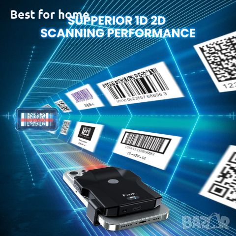 Скенер за Bluetooth QR код Eyoyo, 2D безжичен,USB четец за баркод скенер , снимка 7 - Друга електроника - 45468994
