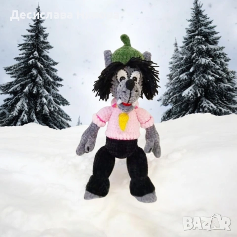 Вълкът от"Ну погоди"-ръчна изработка, снимка 9 - Плюшени играчки - 36918136