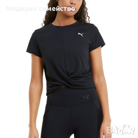 Дамска тениска puma twisted cropped training tee black, снимка 1 - Тениски - 46750904