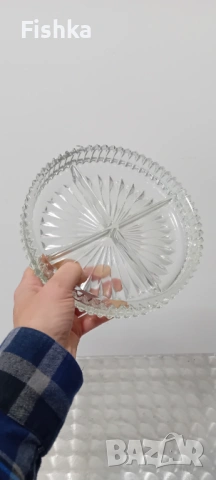 Немска кристална менажера – 22 см, 4 отделения