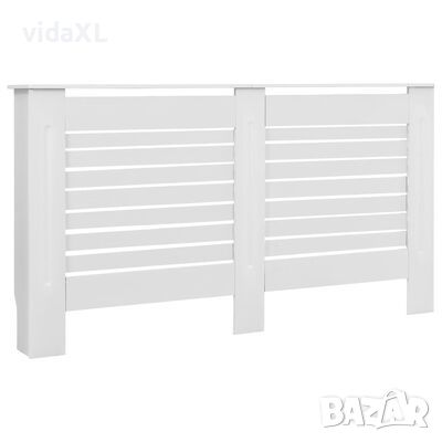 vidaXL Параван за радиатор, бял, 152x19x81,5 см, МДФ（SKU:284321